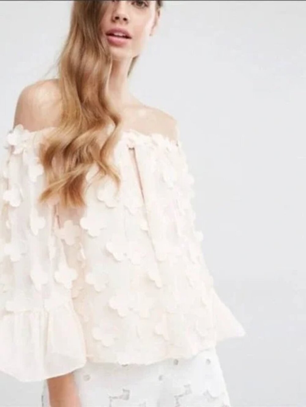 Alice McCall Love Conquer Flower Applique Off Shoulder Top 2